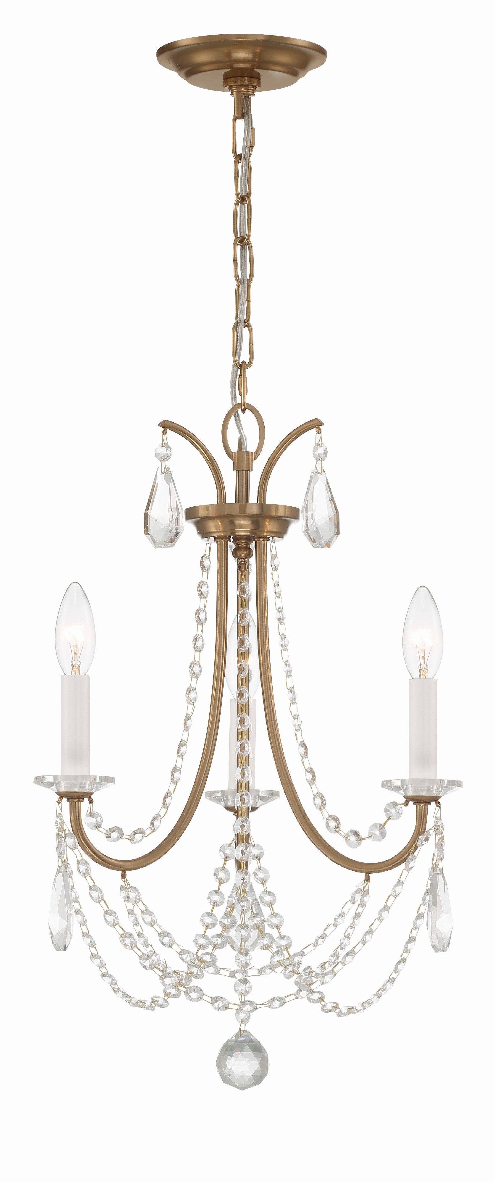Karrington 14'' Aged Brass Chandelier