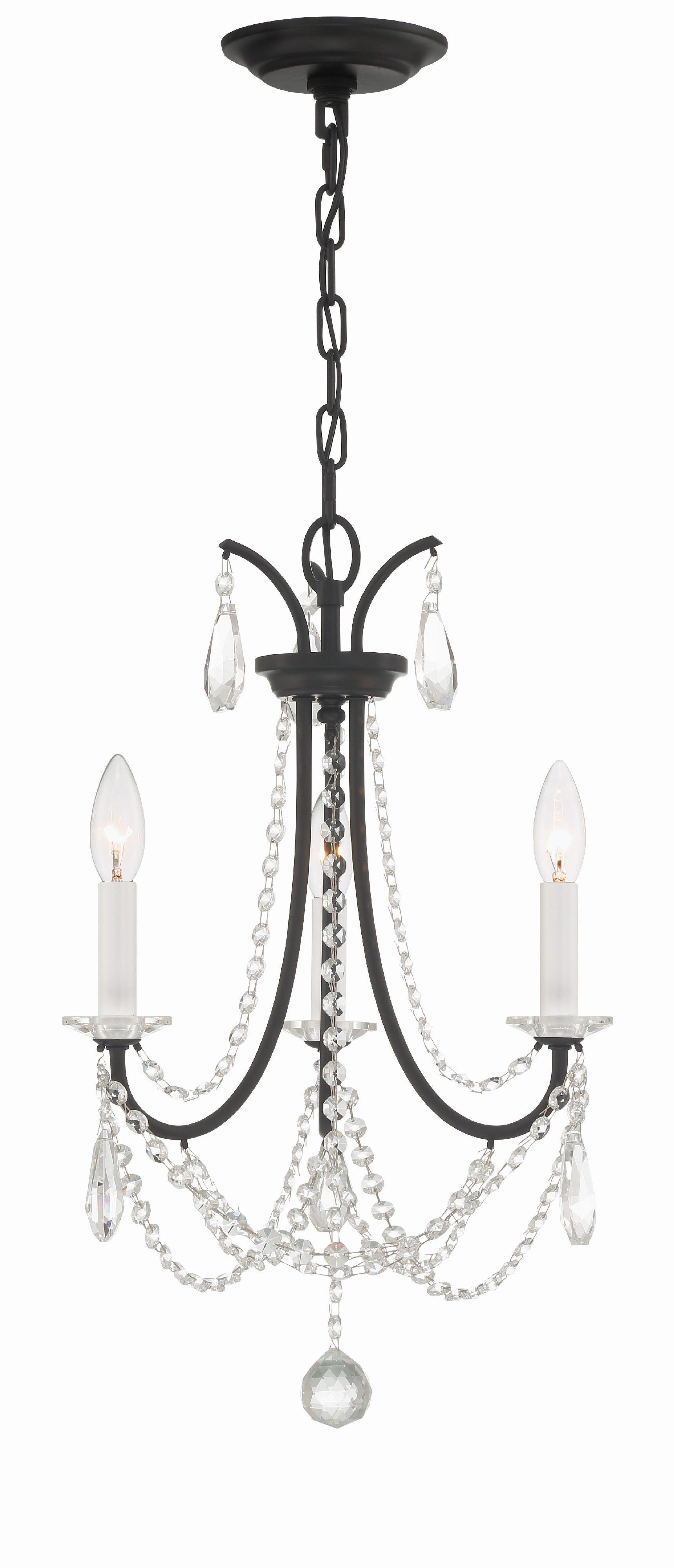 Karrington 14'' Matte Black Chandelier