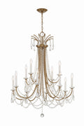 Karrington 30'' Aged Brass Chandelier