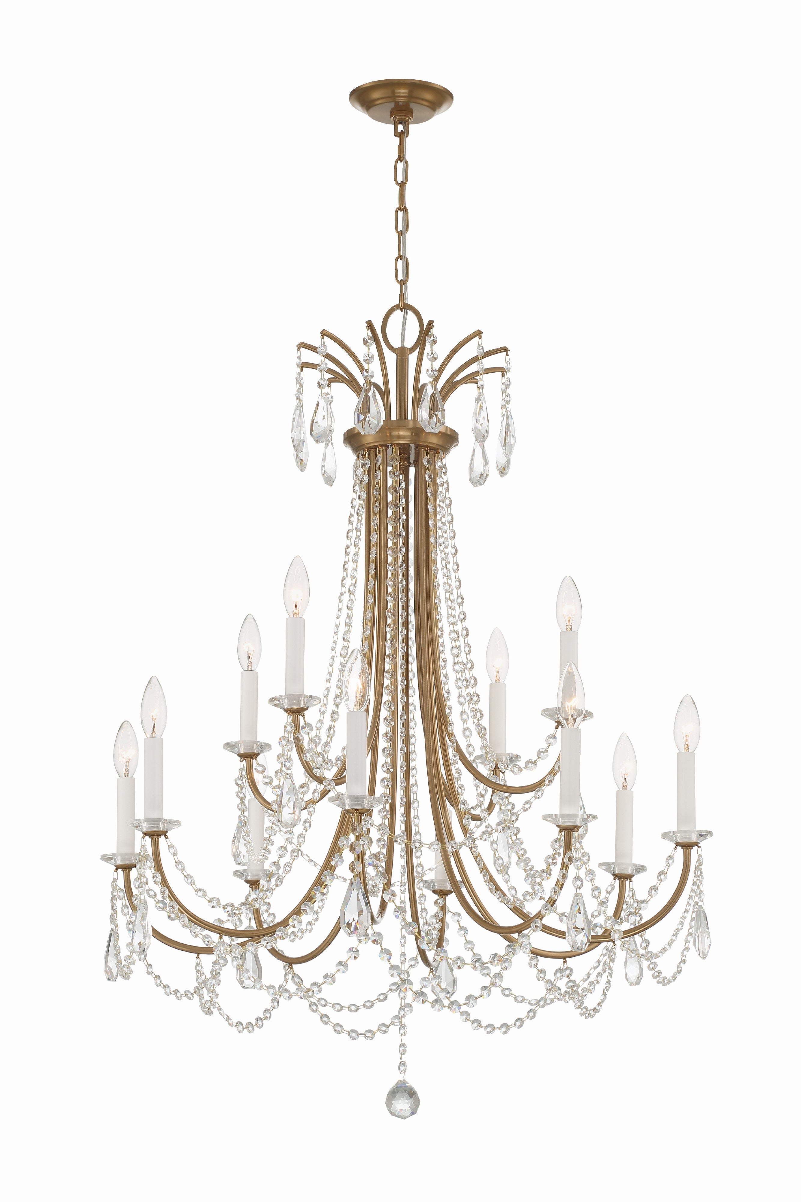 Karrington 30'' Aged Brass Chandelier