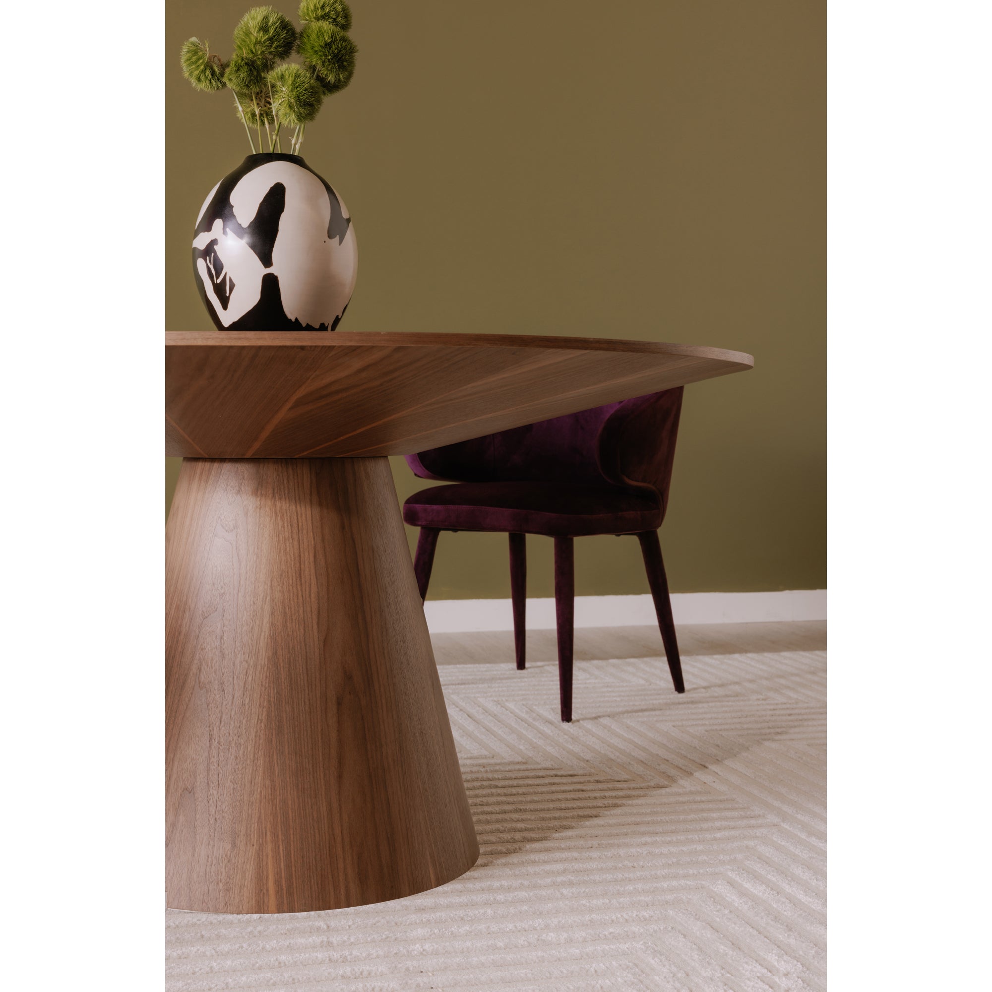 Otago Round 54In Dining Table Walnut Brown