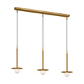 Nodes Small Linear Pendant Burnished Brass