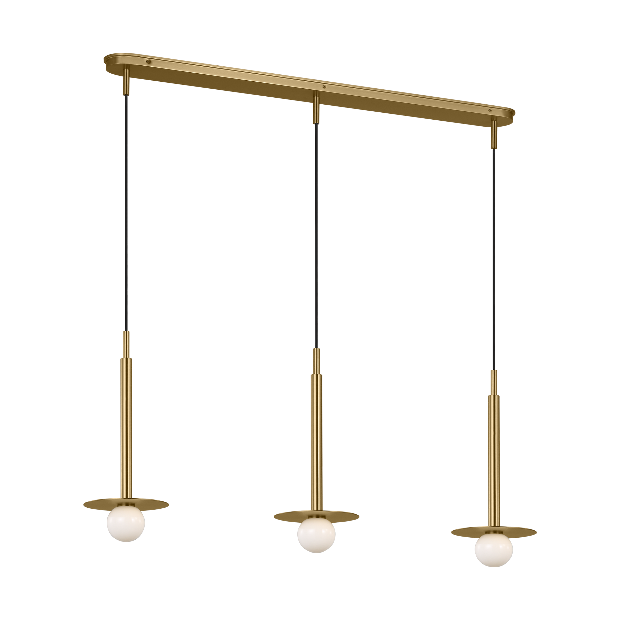 Nodes Small Linear Pendant Burnished Brass