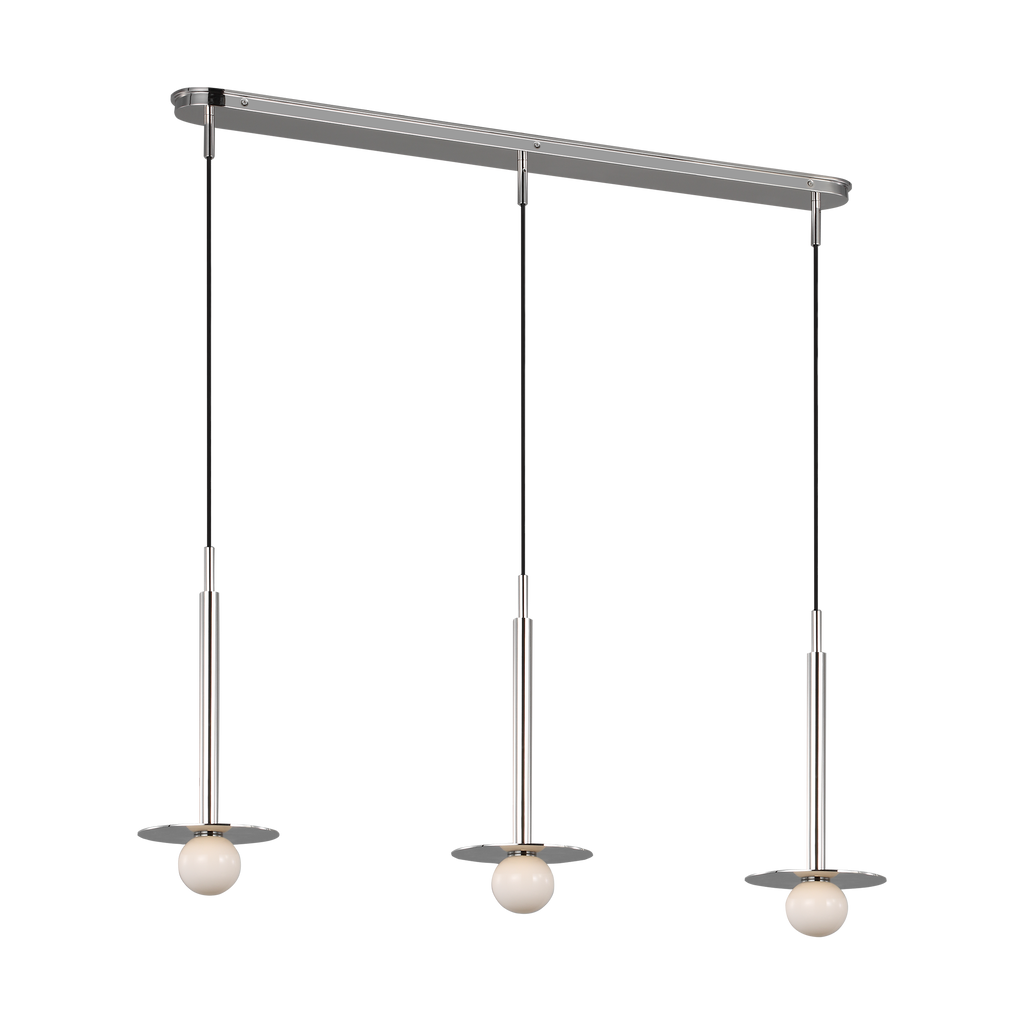 Nodes Small Linear Pendant Polished Nickel