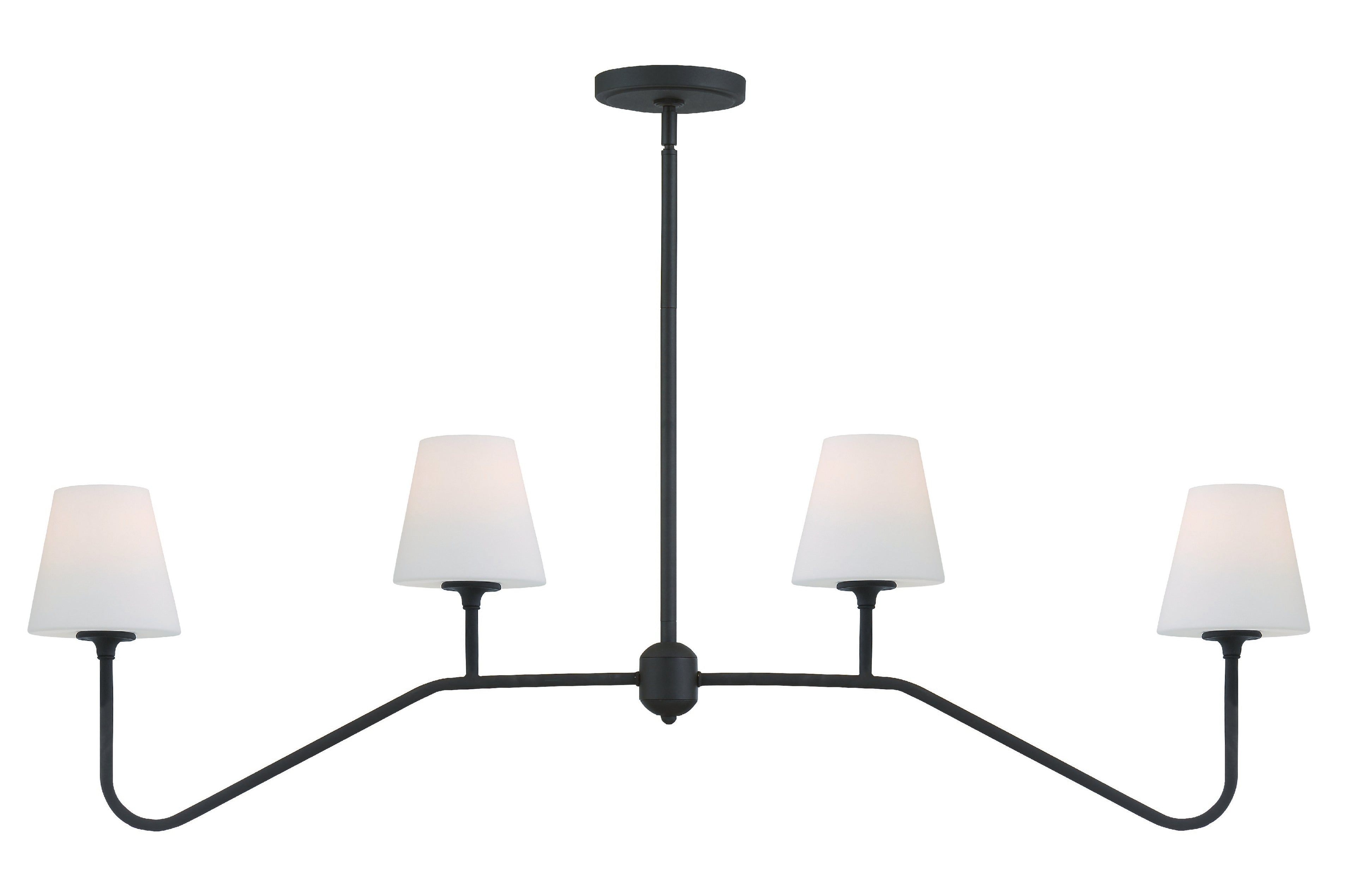 Keenan 48'' Black Forged Linear Chandelier