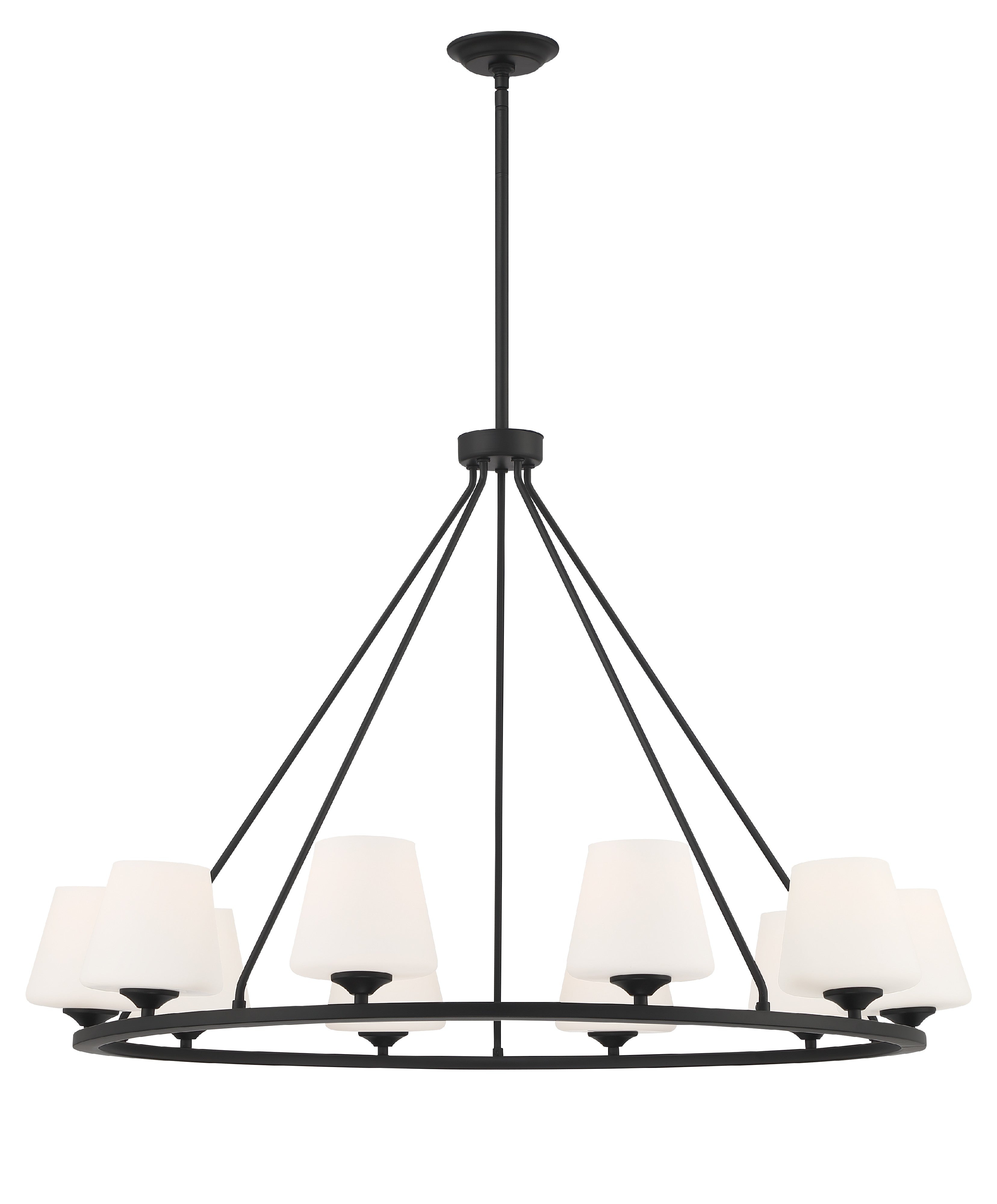 Keenan 42'' Matte Black Chandelier