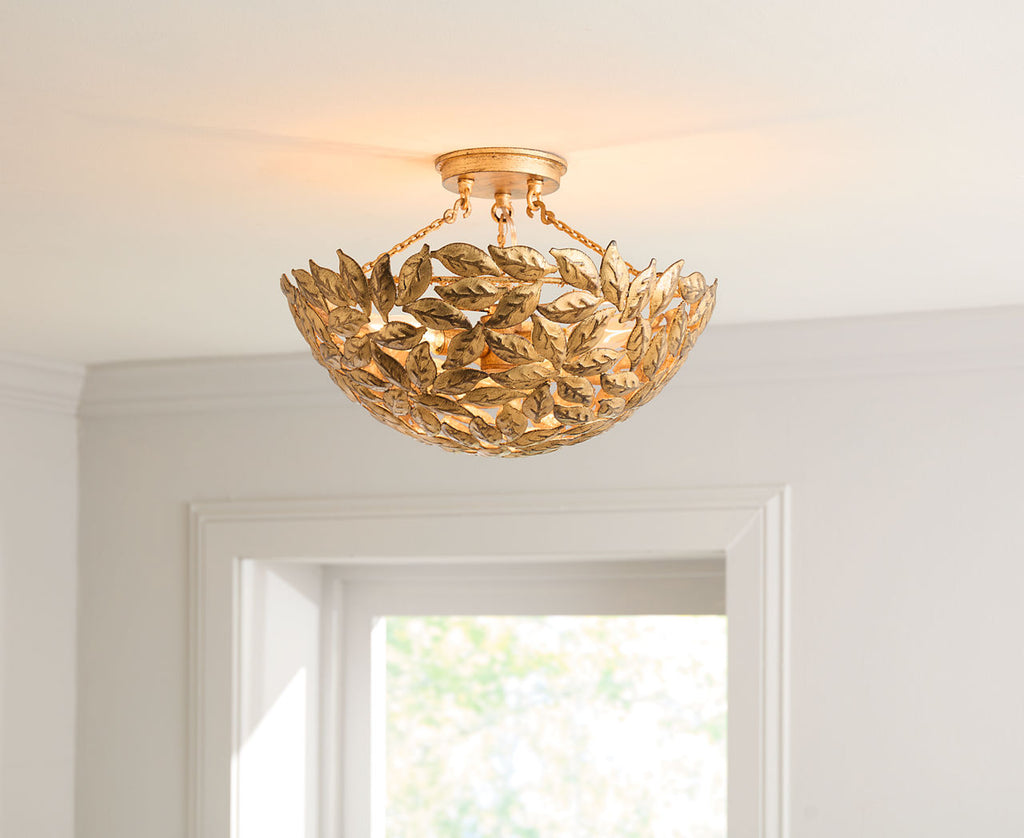 Kelan Semi Flush Mount Antique Gild