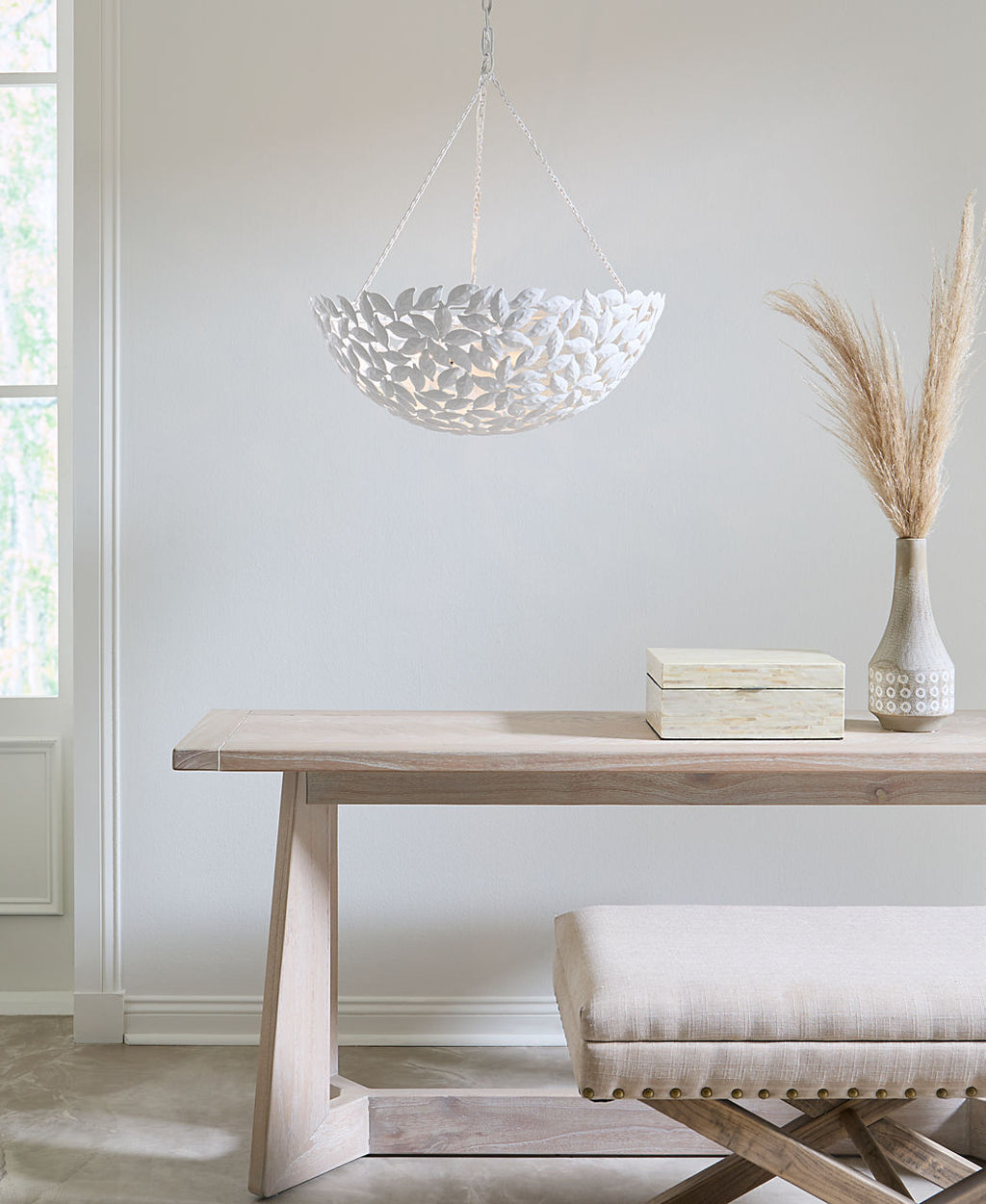 Kelan Large Pendant Textured White