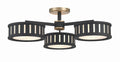 Kendal 29.25'' Vibrant Gold + Black Forged Semi Flush Mount