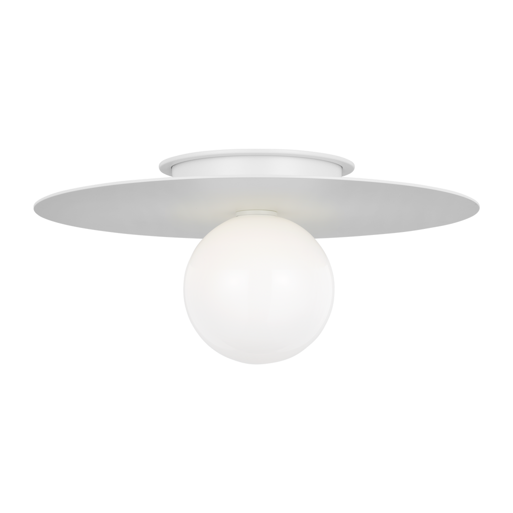 Nodes Large Flush Mount | Matte White
