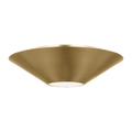 Echo Medium Flush Mount and Sconce Burnished Brass Bulbs Inc
