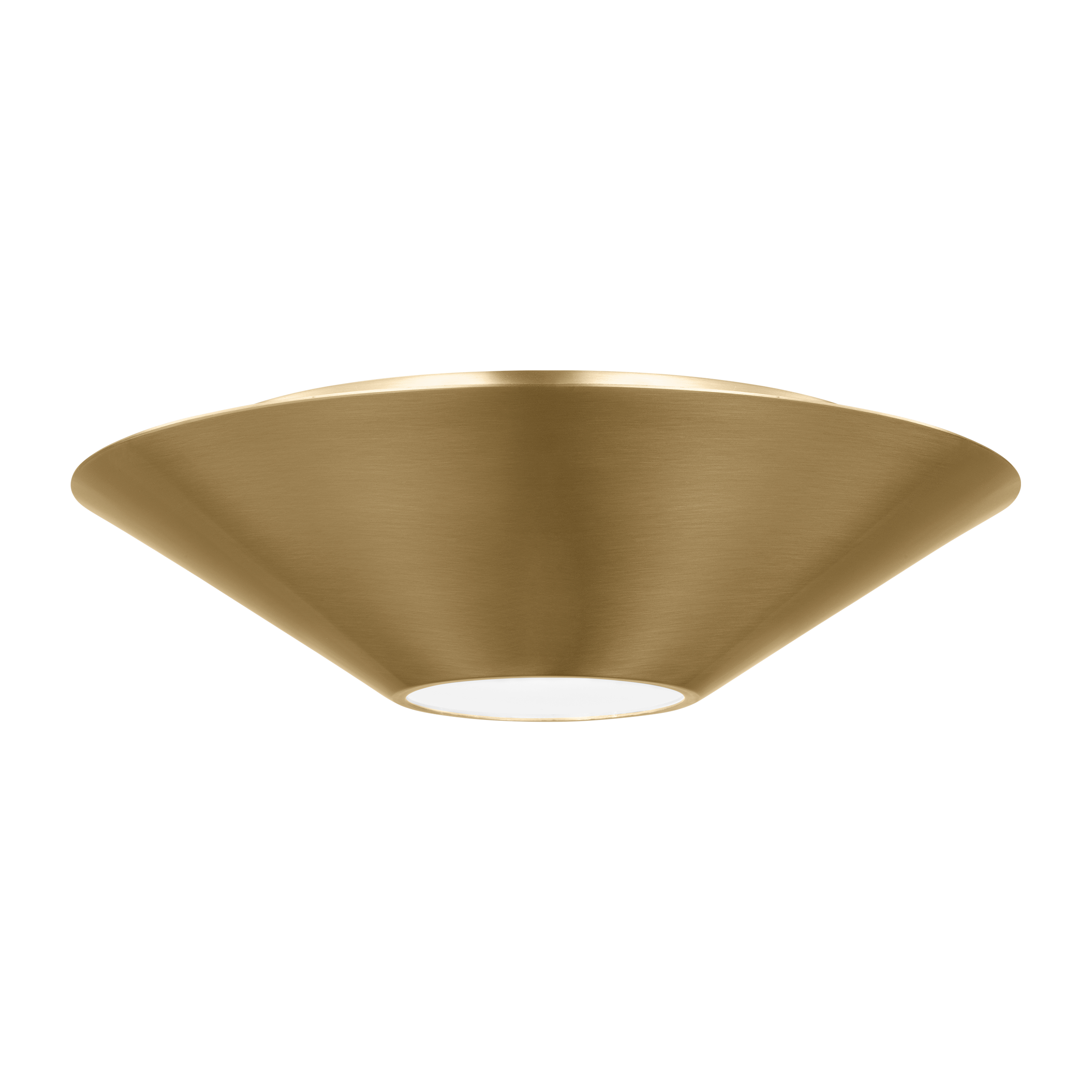 Echo Medium Flush Mount and Sconce Burnished Brass Bulbs Inc