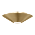 Echo Small Flush Mount and Sconce Burnished Brass Bulbs Inc