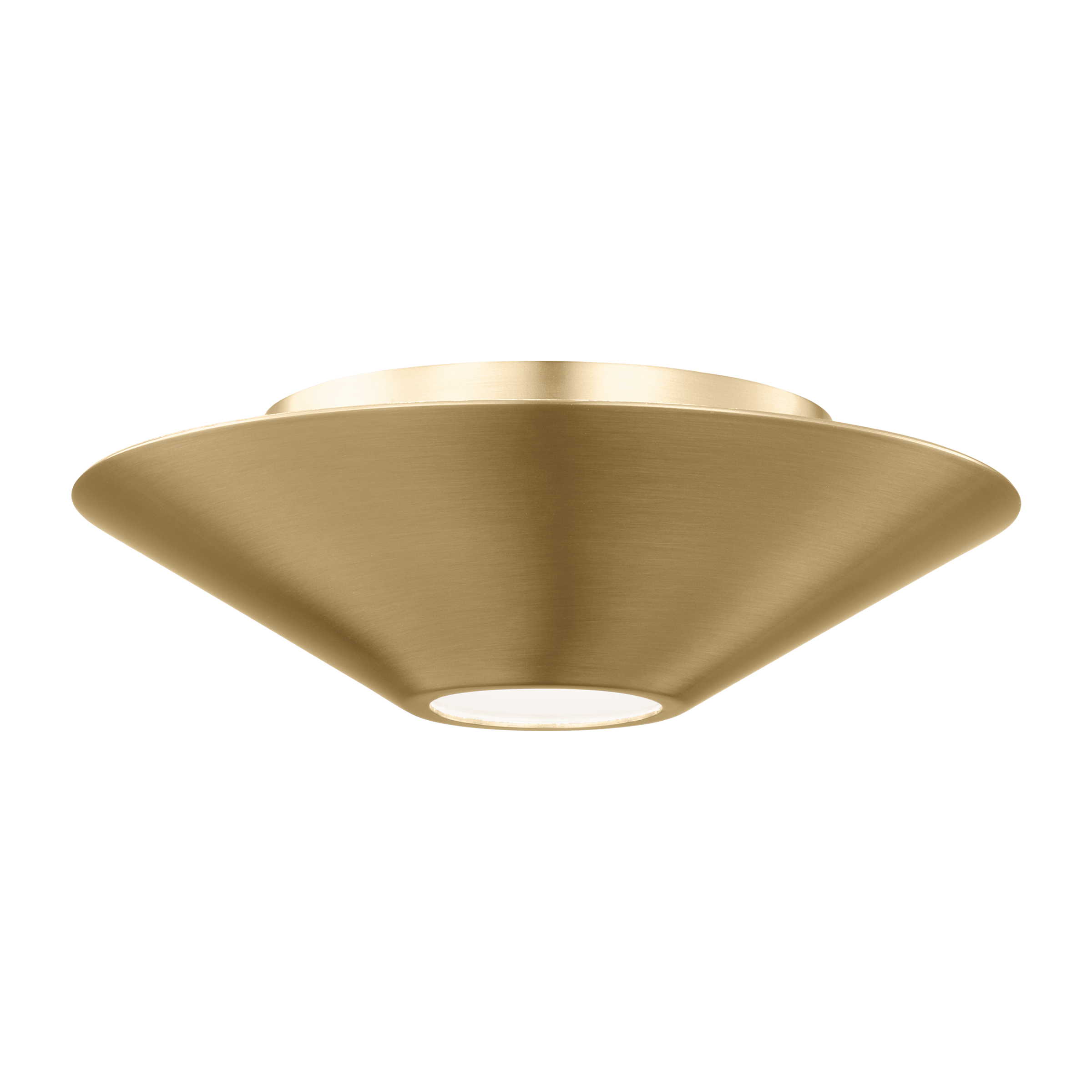 Echo Small Flush Mount and Sconce Burnished Brass Bulbs Inc