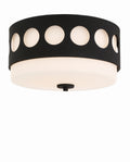 Kirby 13.25'' Black Forged Flush Mount