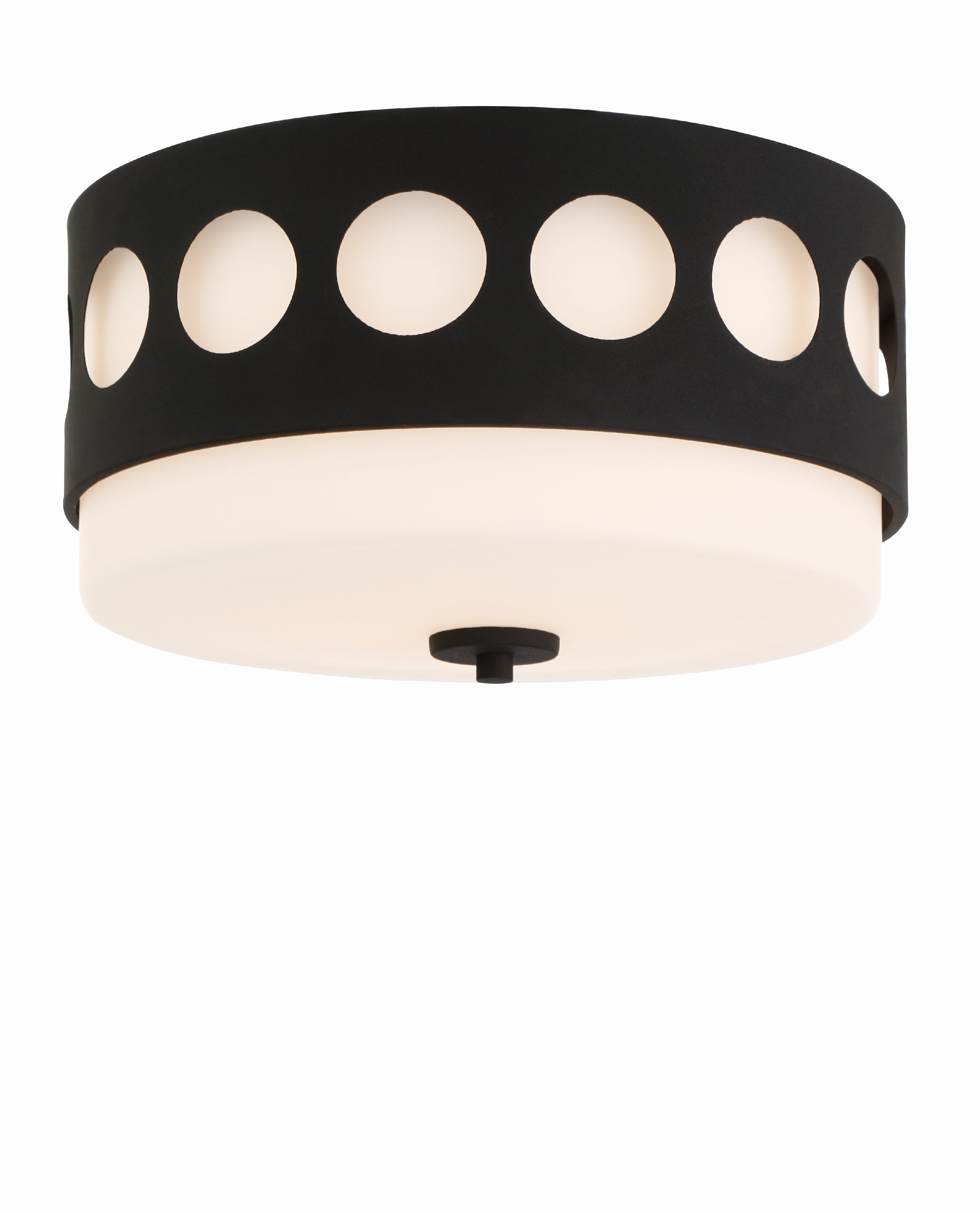 Kirby 13.25'' Black Forged Flush Mount