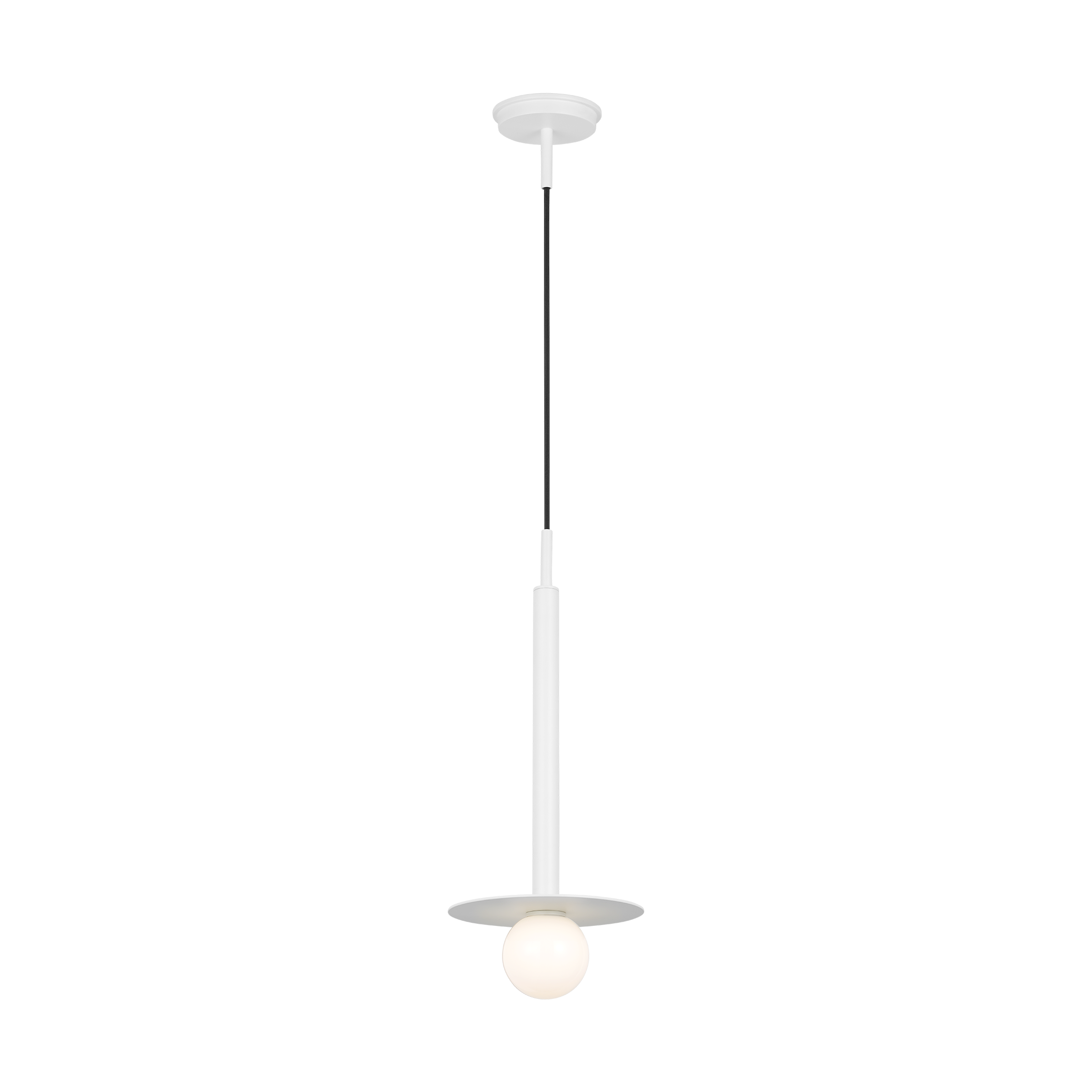 Nodes Short Pendant | Matte White