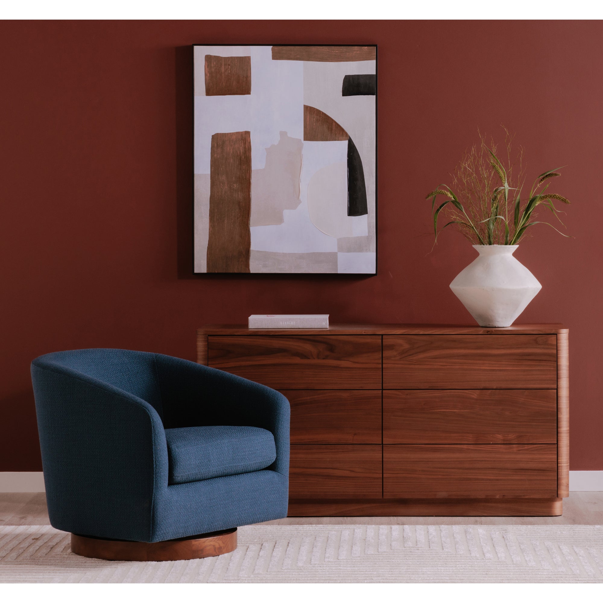Oscy Swivel Chair Dark Atlantic