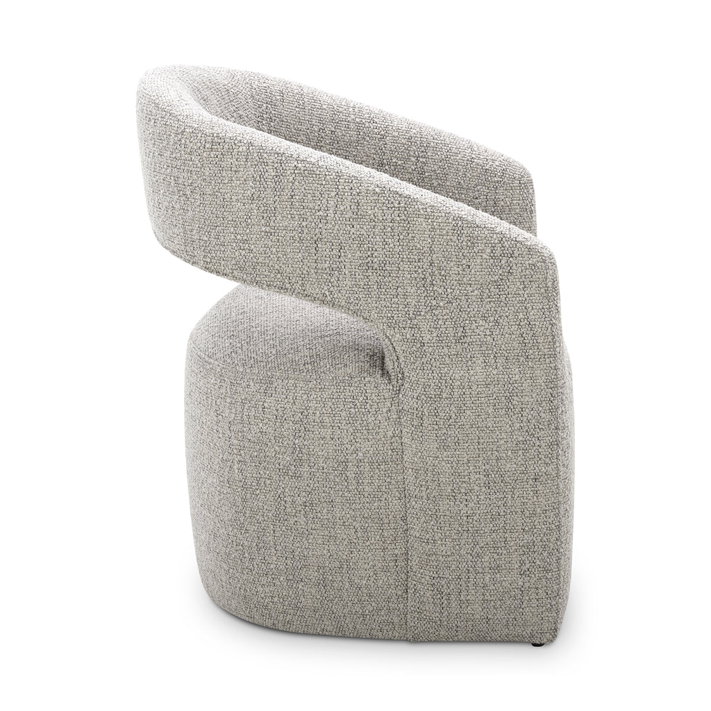 Barrow Rolling Dining Chair Grey Storm