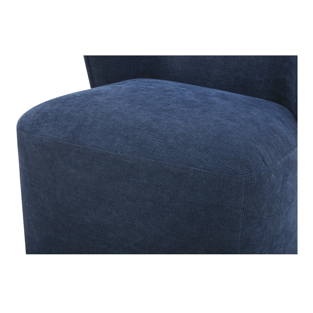 Larson Rolling Dining Chair Navy Blue