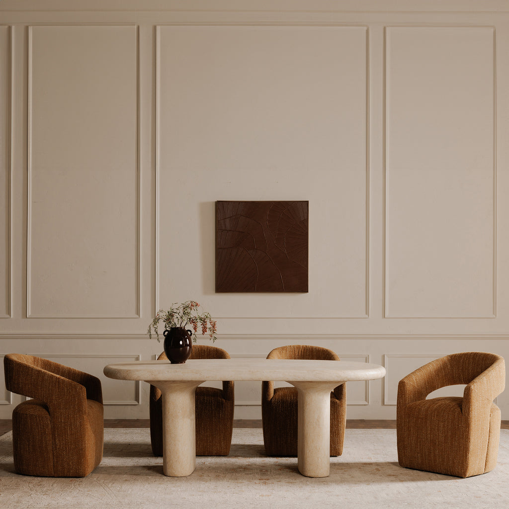 Barrow Rolling Dining Chair Amber Glow