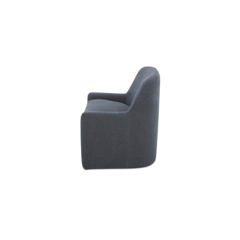 Maisie Rolling Dining Chair Slate Blue