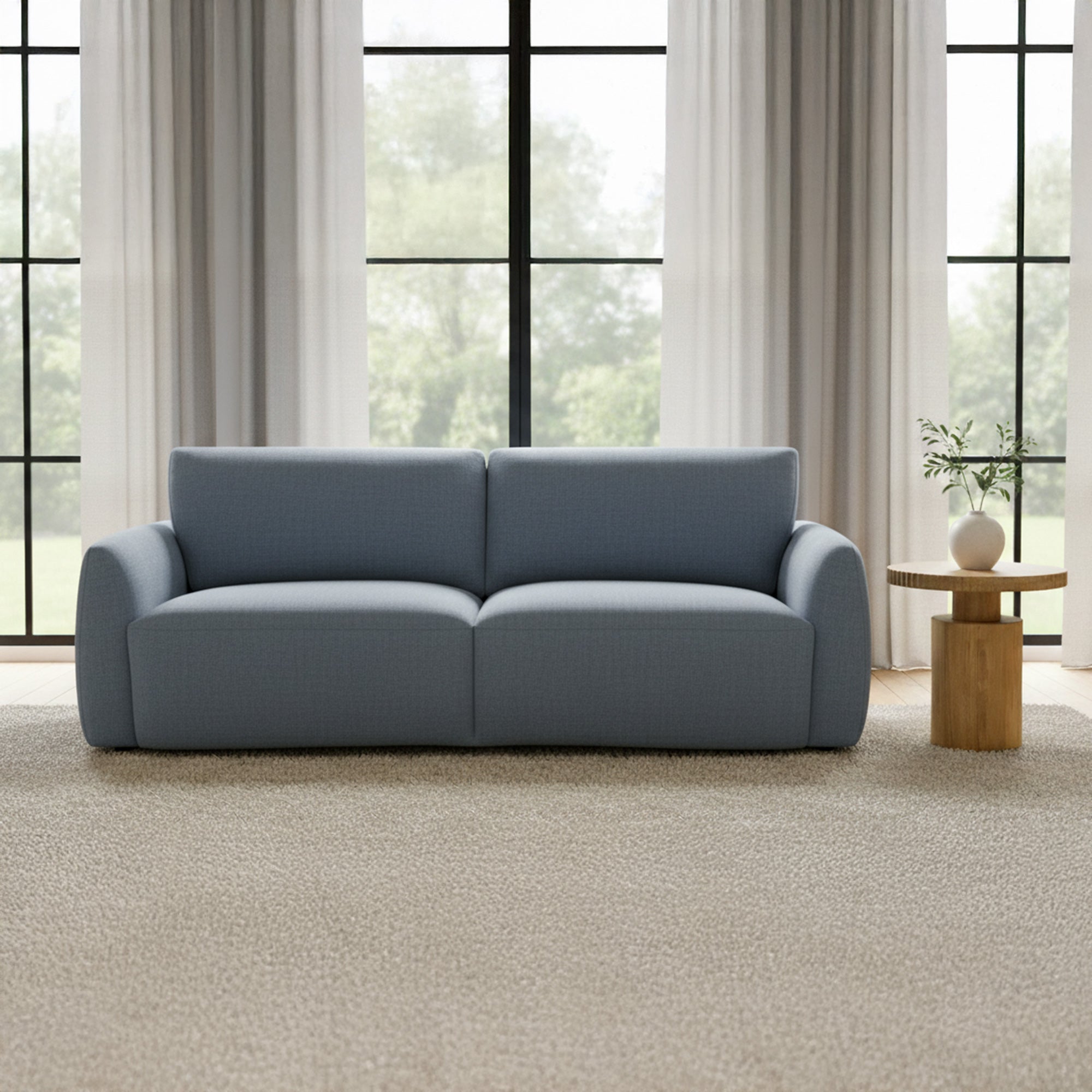 Callie Sofa 91 in. Slate Blue