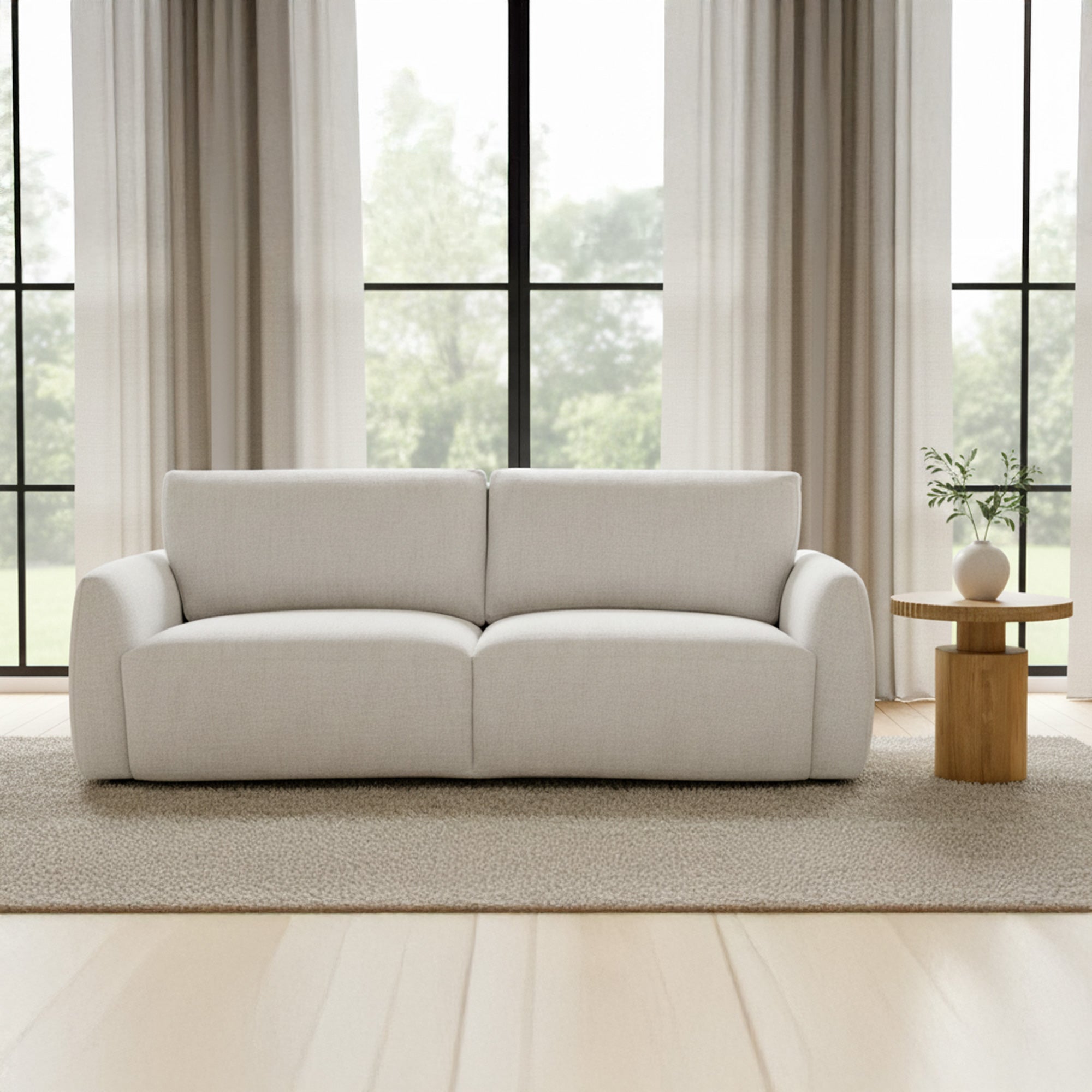 Callie Sofa 91 in. Flecked Oat