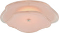 Leighton 14" Layered Flush Mount | Polished Nickel | Blush Tinted Glass