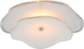 Leighton 14" Layered Flush Mount | Polished Nickel | Cream Tinted Glass