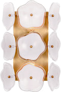 Leighton Small Sconce | Soft Brass | Cream Tinted Glass