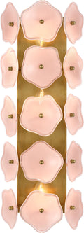 Leighton 20" Sconce | Soft Brass | Blush Tinted Glass