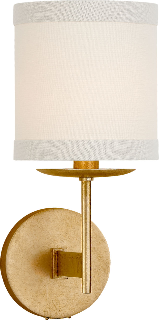 Walker Small Sconce | Gild | Cream Linen Shade
