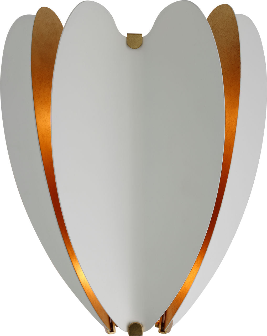 Danes Small Sconce | Matte White and Gild