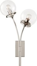 Prescott Right Sconce | Polished Nickel | Clear Glass