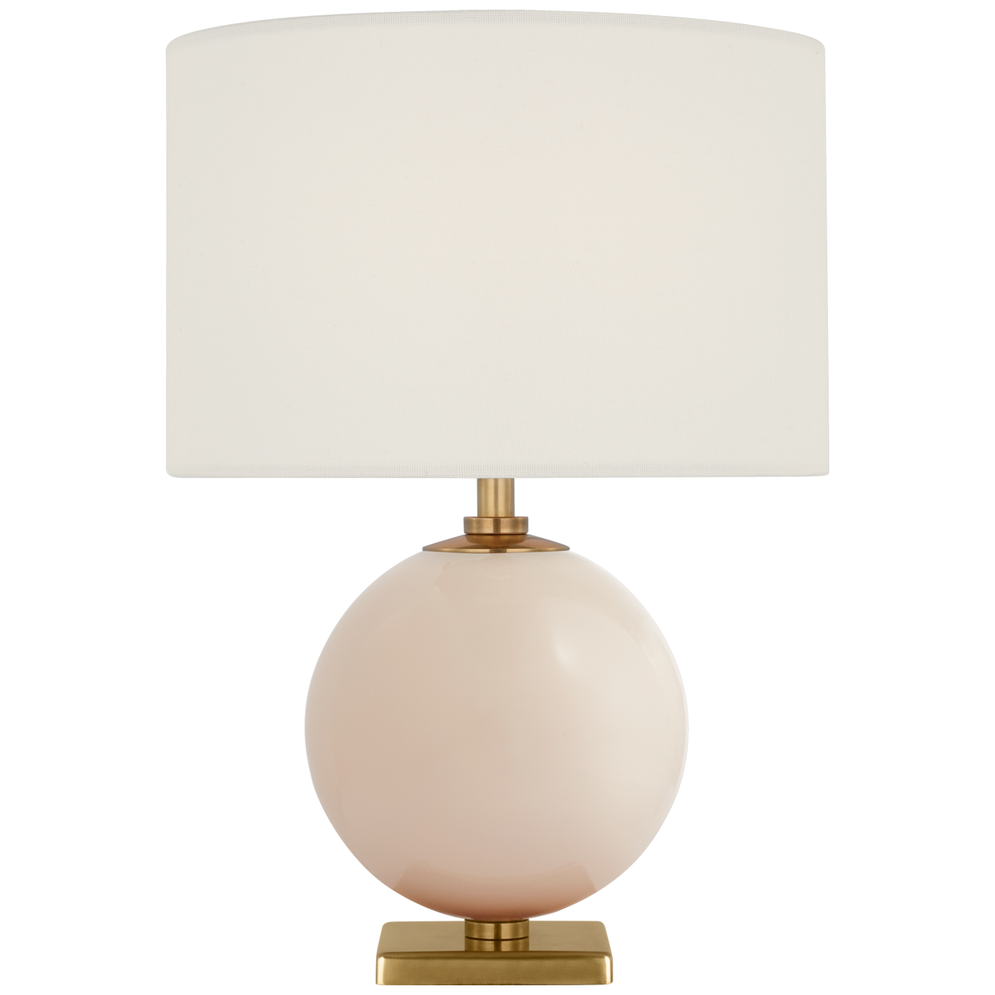 Elsie 12" Cordless Accent Lamp | Blush | Linen Shade