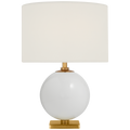 Elsie 12" Cordless Accent Lamp | Cream | Linen Shade
