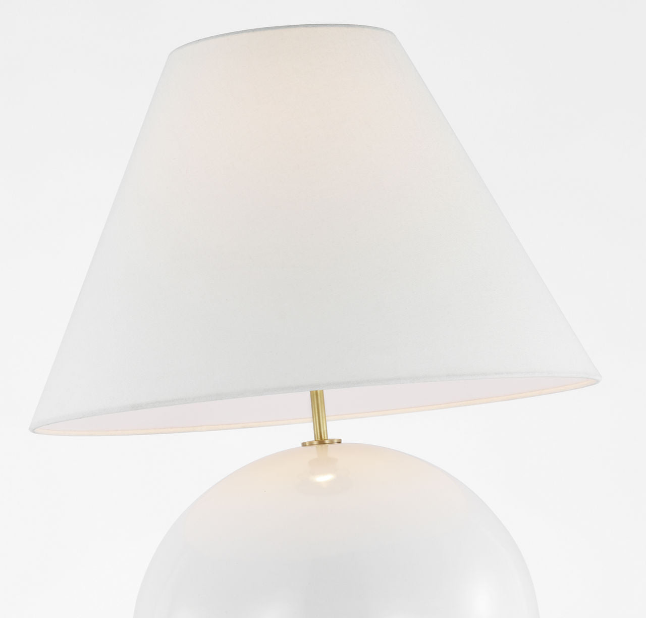 Brielle Large Table Lamp | New White | Linen Shade