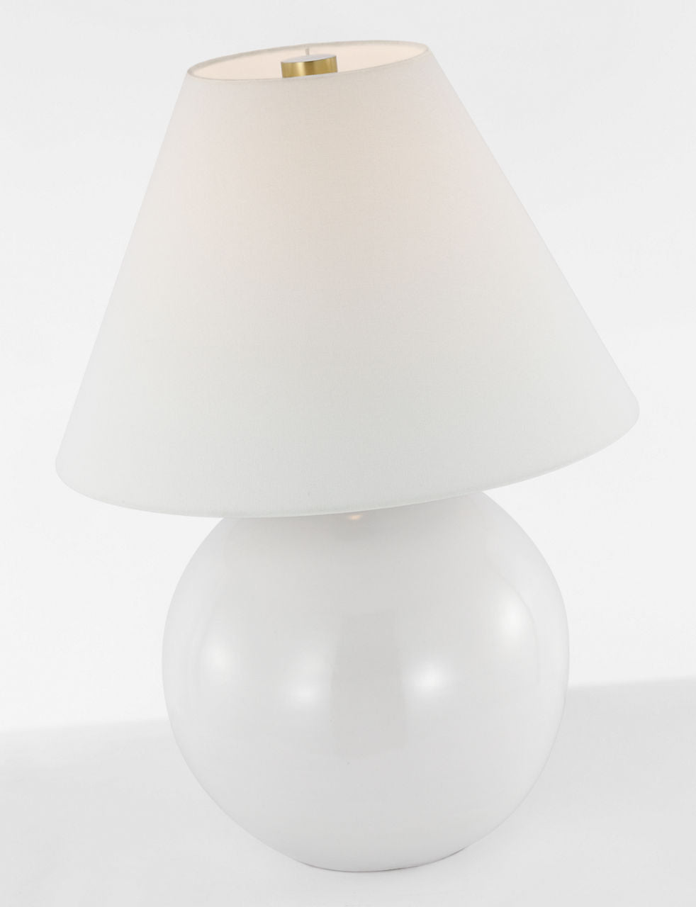 Brielle Large Table Lamp | New White | Linen Shade