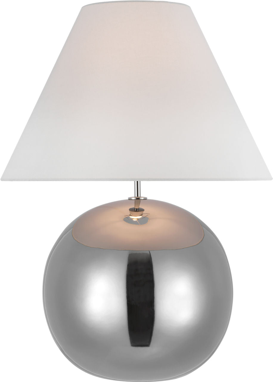 Brielle Large Table Lamp | Silver | Linen Shade