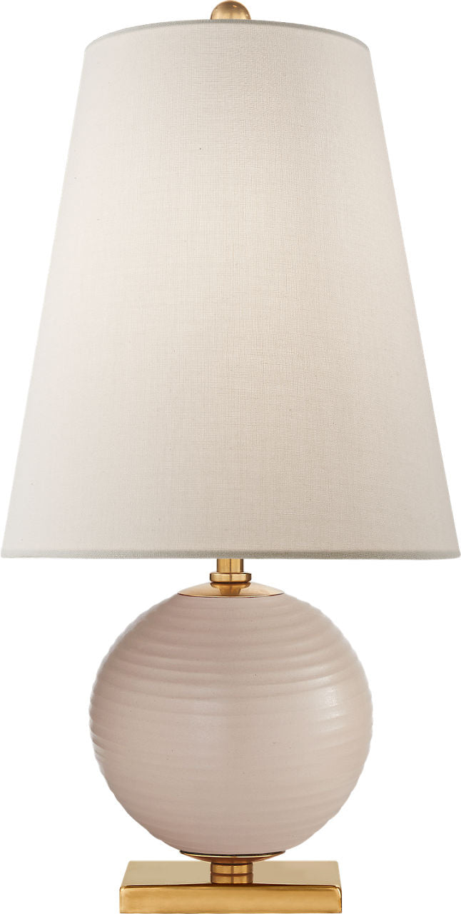Corbin Mini Accent Lamp | Blush | Linen Shade