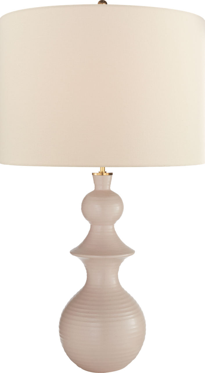 Saxon Large Table Lamp | Blush | Linen Shade