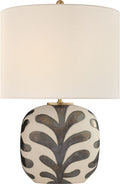 Parkwood Medium Table Lamp | Natural Bisque and Black Pearl | Linen Shade