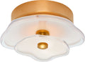 Leighton 6" Layered Flush Mount | Soft Brass | Cream Tinted Glass