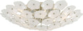Leighton Large Flush Mount | Polished Nickel | Cream Tinted Glass