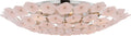Leighton Grande Flush Mount | Polished Nickel | Blush Tinted Glass
