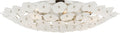 Leighton Grande Flush Mount | Polished Nickel | Cream Tinted Glass