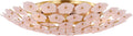 Leighton Grande Flush Mount | Soft Brass | Blush Tinted Glass
