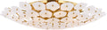 Leighton Grande Flush Mount | Soft Brass | Cream Tinted Glass