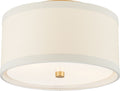 Walker Small Flush Mount | Gild | Cream Linen